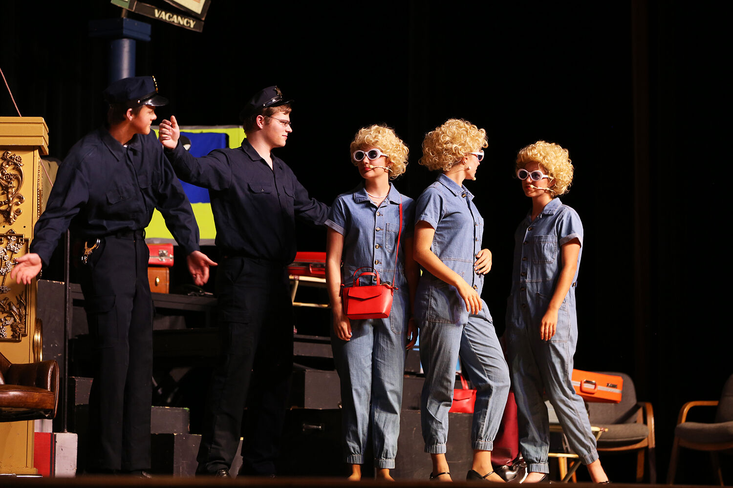 Police officers Ed and Bert, played by Jonathan Conklin and Matthew Schlichting,